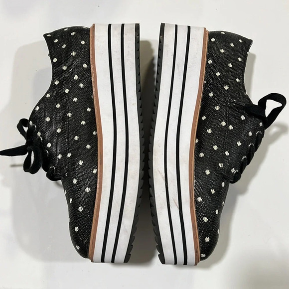 Zara Basic - 38, black and white polka dot platforms - Picture 4 of 9